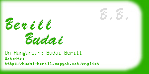 berill budai business card